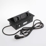 KOMBIBOX USB Z PRZEWODEM I WTYCZ. CZARNY